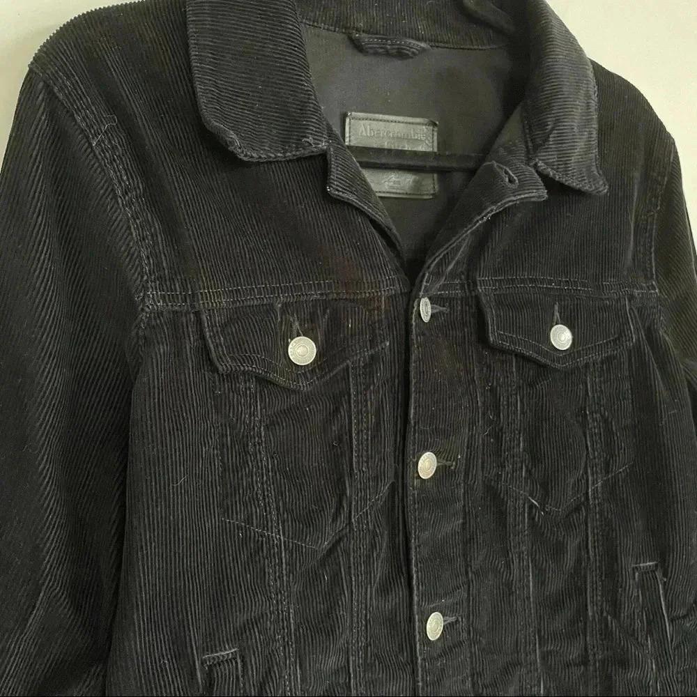 Abercrombie And Fitch Black Corduroy Button Down … - image 4